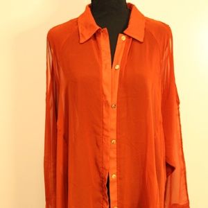 Woman's  Chiffon Long Boho Shirt